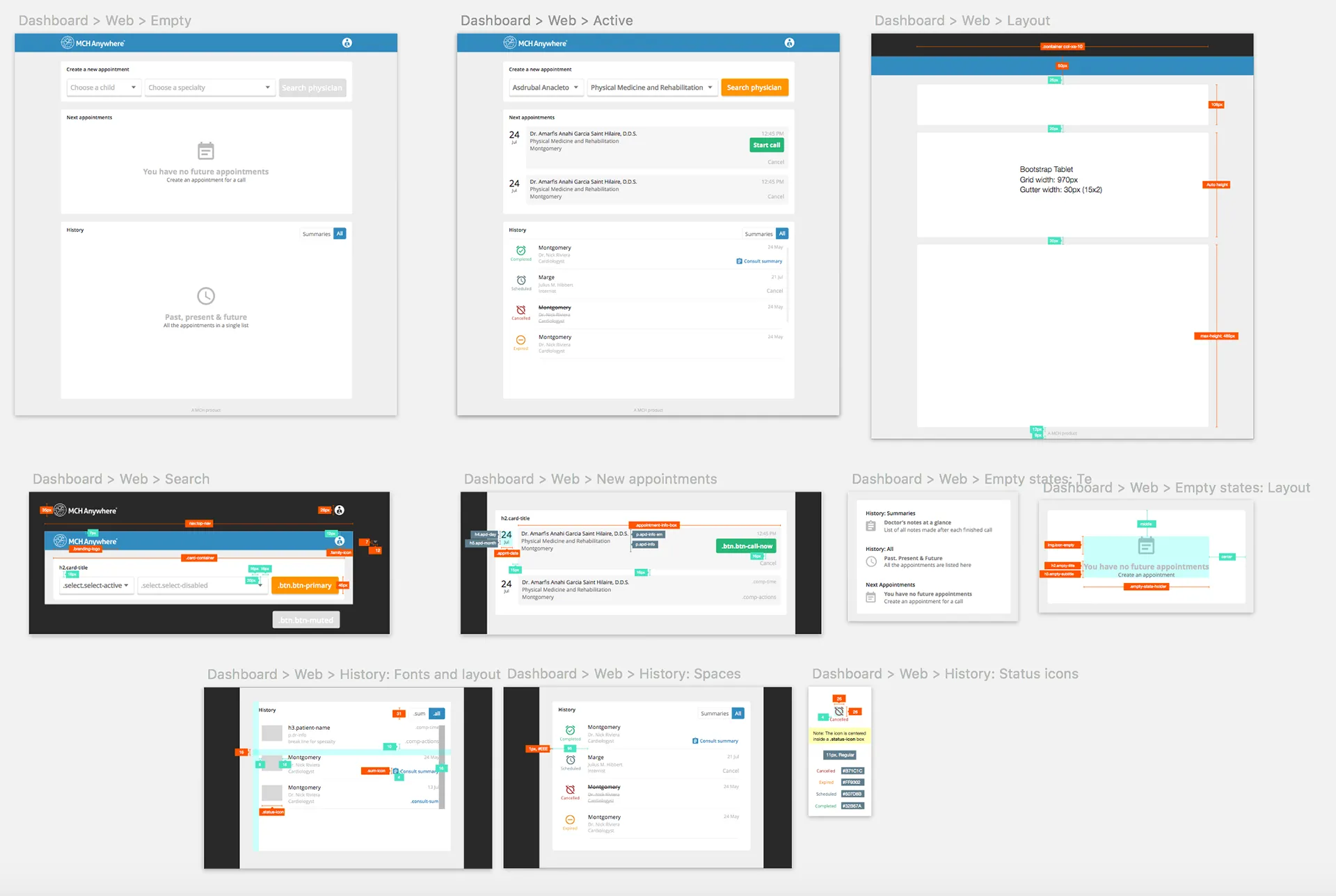 Customers page showing different products selected for cancellation